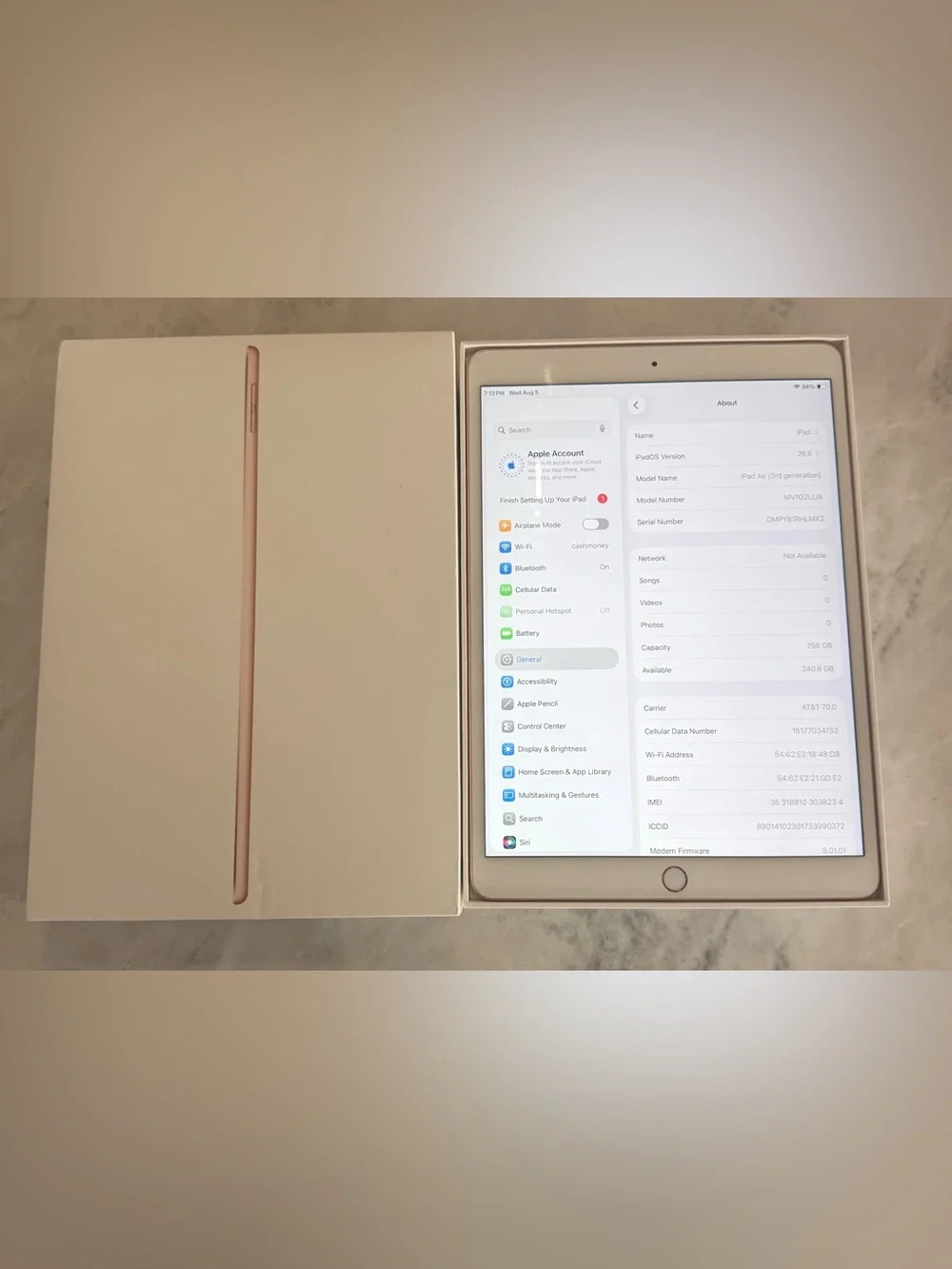 Apple iPad Air 3rd Generation 256 GB in Rose Gold